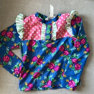 Matilda Jane Floral Rash Guard Size 2